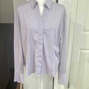 Ladhyette 148 Light Purple Button-Up Blouse size 10